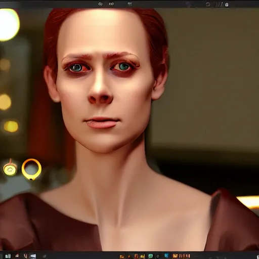 Prompt: dslr portrait photo of a replicant, 4 k, photorealistic, renderman, cinematic,