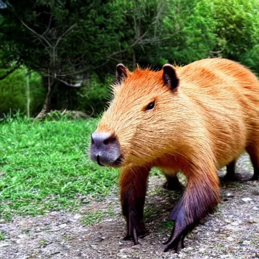 Image similar to robot capybara