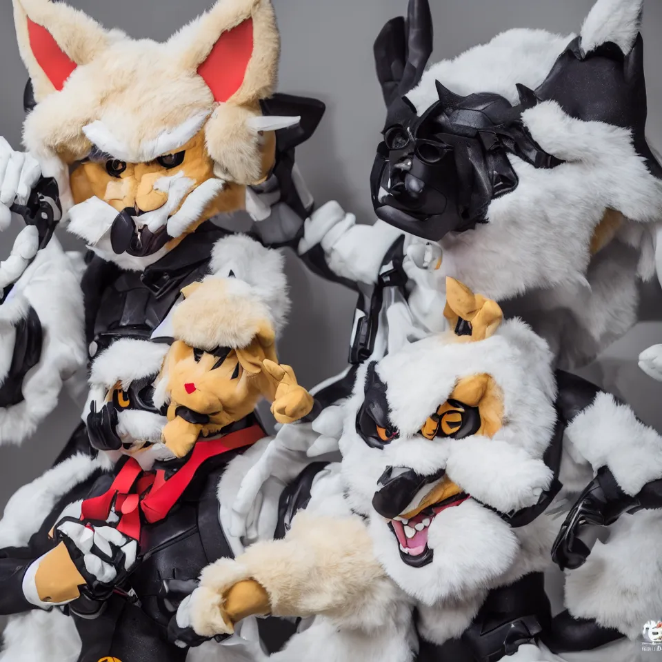 Prompt: photoshoot of sigma, the best made japanese fursuit 8 k raw format nikon 6 0 mm f 2. 8