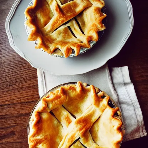 Image similar to a set of false teeth eating a pot pie, hyper realistic, photography, 3 5 mm