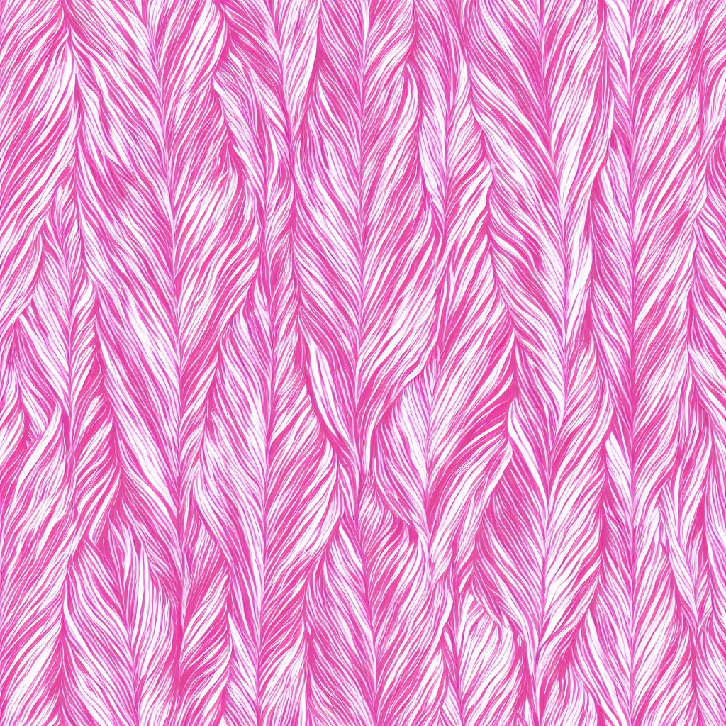 Prompt: seamless pink and white symmetric feather texture, 4k