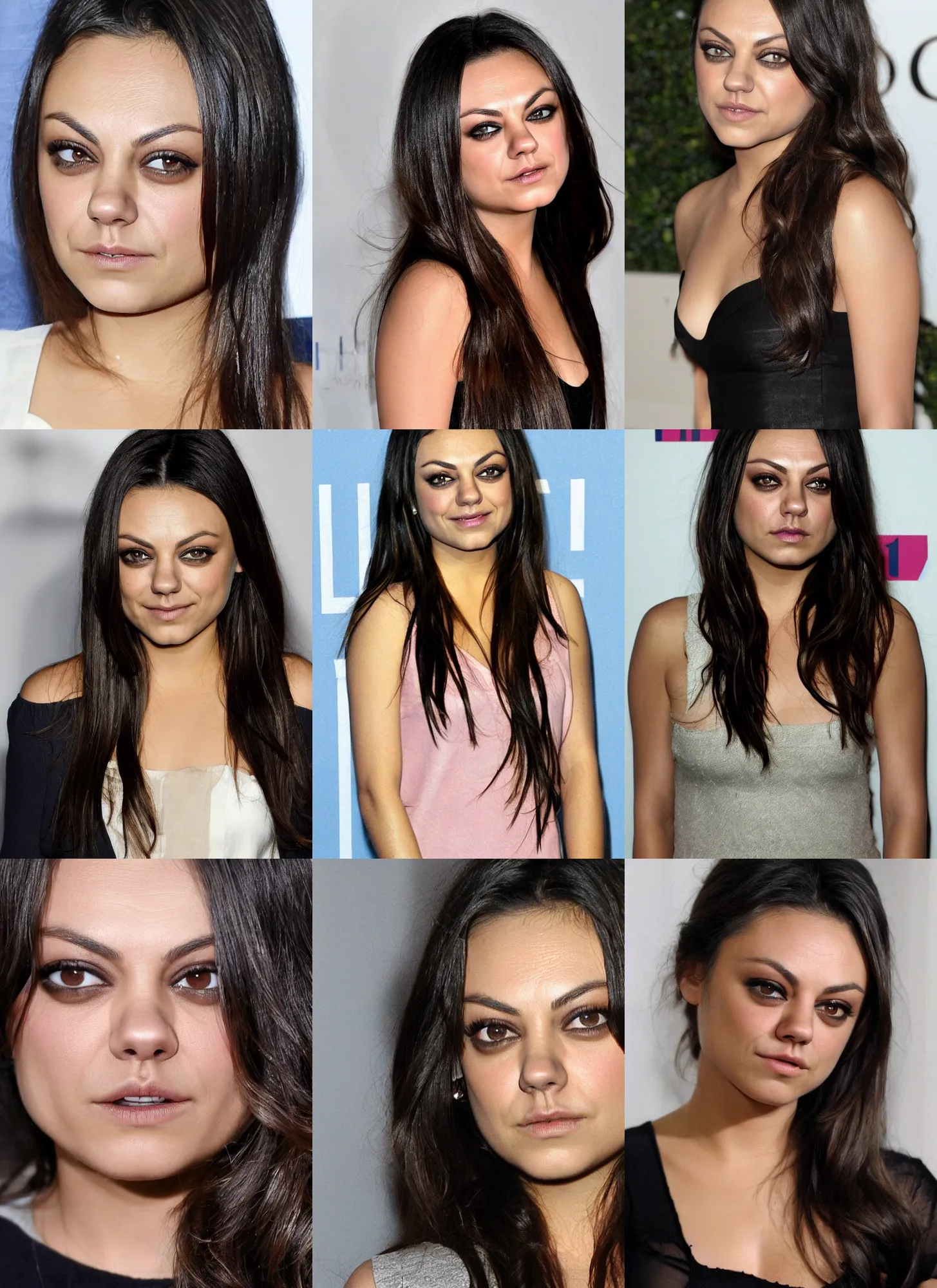 Prompt: mila kunis made from light