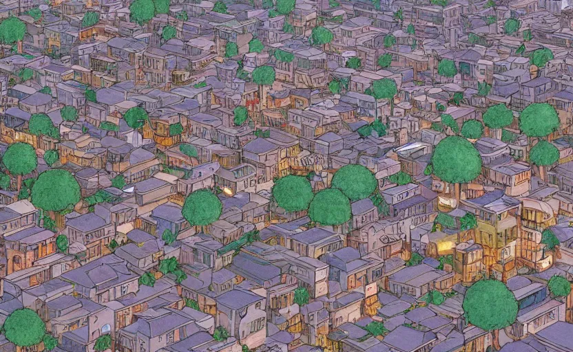 Image similar to a realistic cell - shaded studio ghibli concept art from paprika ( 2 0 0 6 ) of an overpopulated construction site city filled with living cars with faces and eyes, portal, hd, 4 k, hq