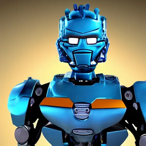 Image similar to Bionicles character with the face of Joe Biden
