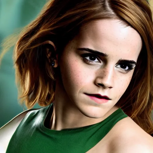 Image similar to Emma Watson as She Hulk