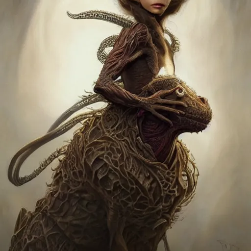 Image similar to portrait of the beautiful kira from the film dark crystal, d & d, fantasy, intricate, elegant, highly detailed, digital painting, artstation, concept art, smooth, sharp focus, illustration, art by artgerm and greg rutkowski and peter mohrbacher & greg rutkowski & alexandros pyromallis & nekro & rene maritte