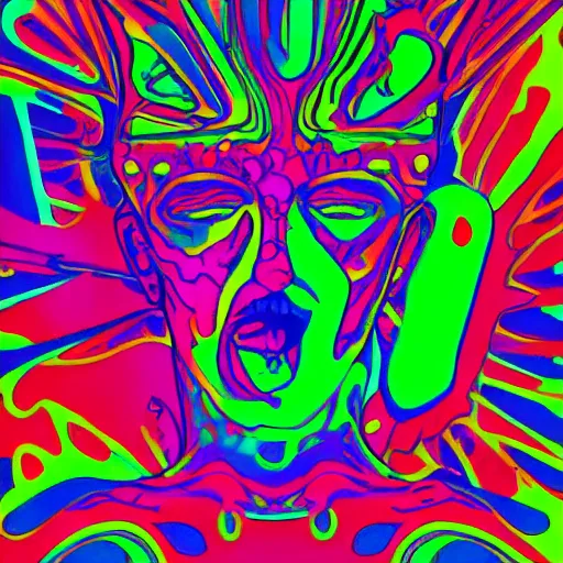 Image similar to an acid trip visuals, trending on artstation