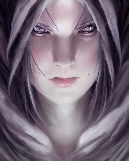 Image similar to beautiful portrait of a Witch who looks like Albedo, Overlord anime character design by Ross Tran, artgerm detailed, soft lighting