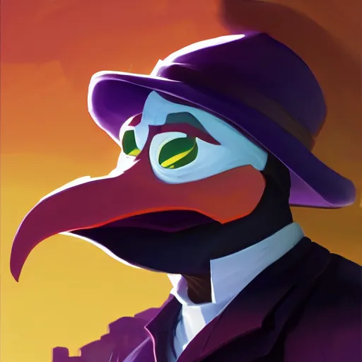 Image similar to face icon stylized minimalist darkwing duck, loftis, cory behance hd by jesper ejsing, by rhads, makoto shinkai and lois van baarle, ilya kuvshinov, rossdraws global illumination