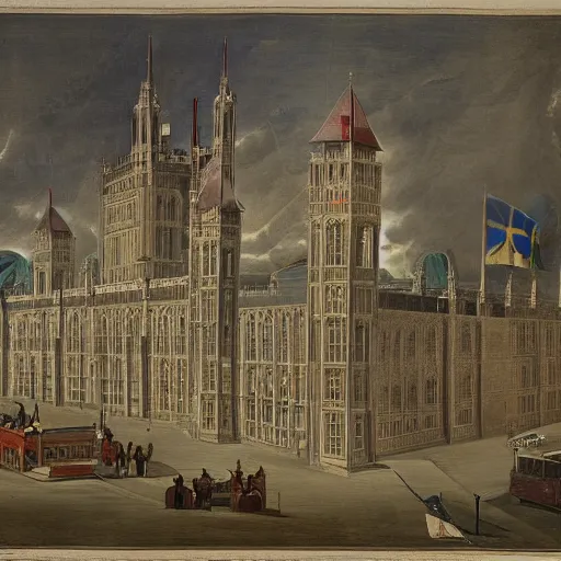 Image similar to cut-away of by a parliament building by Hans Jenssen