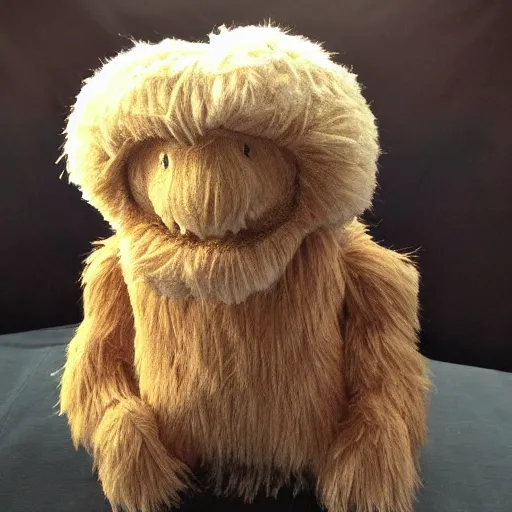 Image similar to photo of a stuffed animal, stuffed animal that kind of looks like a caveman