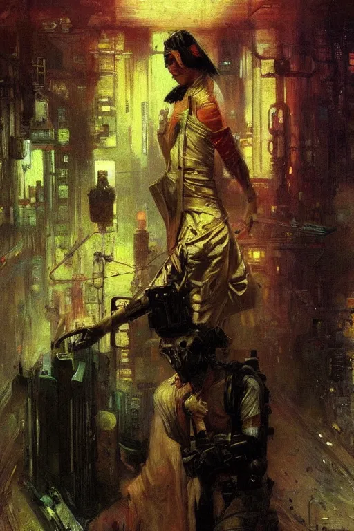 Image similar to cyberpunk by Ilya Repin