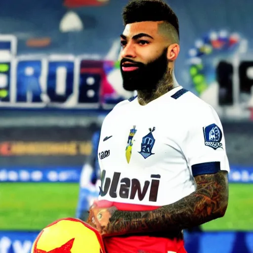 Image similar to a mix between Gabigol and a muppt