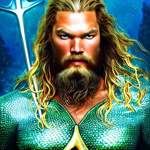 Prompt: glorious full head portrait of Gordon Lightfoot as Aquaman, fantasy, intricate, elegant, digital painting, trending on artstation, concept art, sharp focus, illustration by Gaston Bussiere and artgerm, 4k.