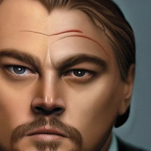 Image similar to a bird witha human head resembling leonardo dicaprio