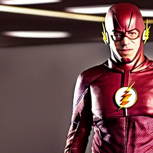 Image similar to jeffrey epstein as the flash, 8 k