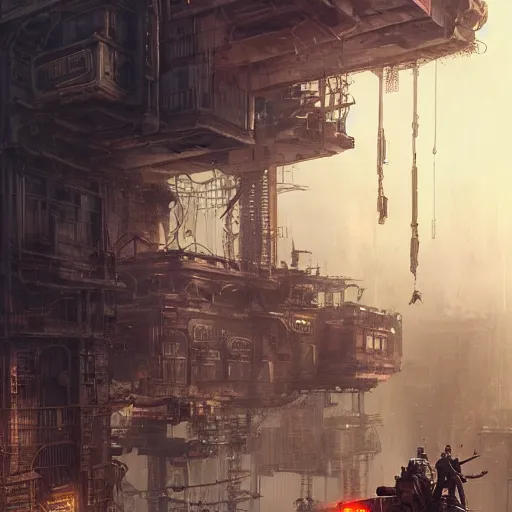 Prompt: a highly detailed epic cinematic concept art CG render digital painting artwork. dieselpunk/sovietpunk/steampunk/cyberpunk. By Greg Rutkowski, Ilya Kuvshinov, WLOP, Stanley Artgerm Lau, Ruan Jia and Fenghua Zhong, trending on ArtStation, made in Maya, Blender and Photoshop, octane render, excellent composition, cinematic atmosphere, dynamic dramatic cinematic lighting, aesthetic, very inspirational, arthouse