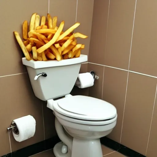 Image similar to a toilet full of fries