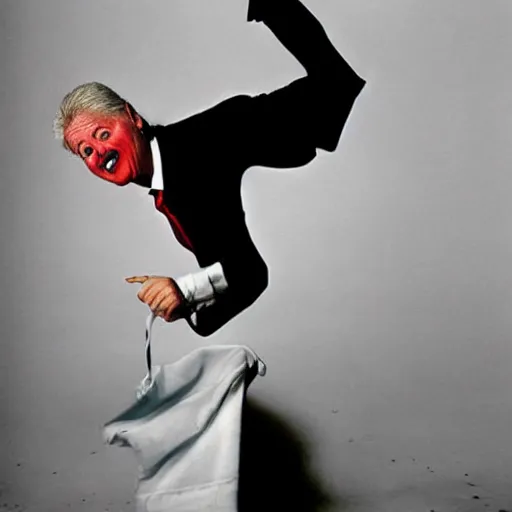 Image similar to a photo of bill clinton as a professional clown