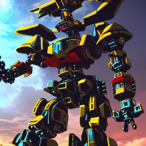 Image similar to an aztec mecha, height : 1 8 meters, anime key visual, 4 k