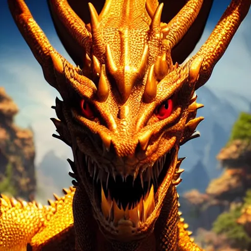 Prompt: a dragon in a fantasy world, highly detailed, photorealistic portrait, bright studio setting, studio lighting, crisp quality and light reflections, unreal engine 5 quality render