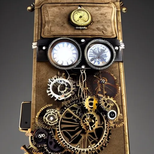 Image similar to steampunk mobile phone