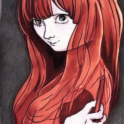 Prompt: amy pond by satoshi kon