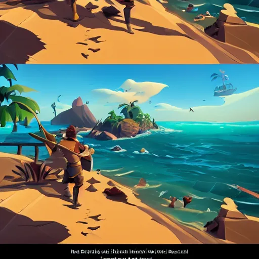 Image similar to painting treasure on sea of thieves game smooth median photoshop filter cutout vector, behance hd by jesper ejsing, by rhads, makoto shinkai and lois van baarle, ilya kuvshinov, rossdraws global illumination