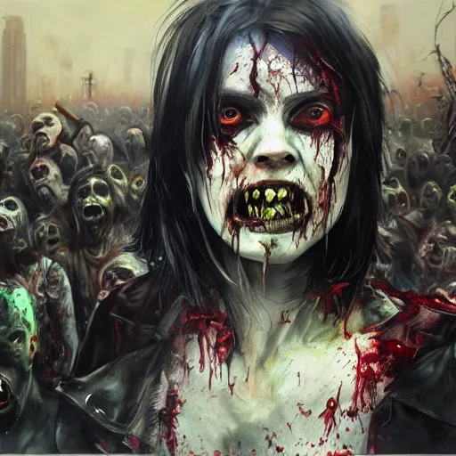 Prompt: zombie apocalypse by diego dayer, detailed