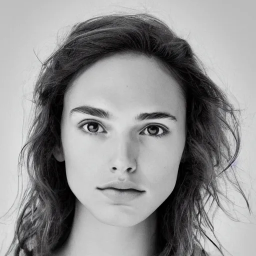 Image similar to a masterpiece portrait photo of a beautiful young woman who looks like an eskimo gal gadot, symmetrical face