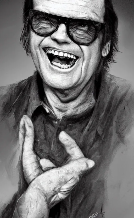 Image similar to Jack Nicholson as a character in the game League of Legends, with a background based on the game League of Legends, detailed face, old 3d graphics