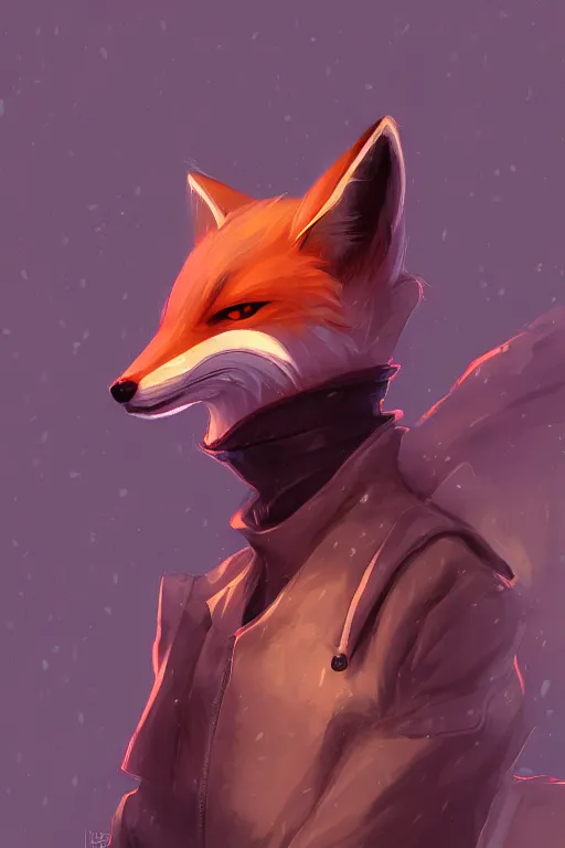 Image similar to a fox fursona, trending on artstation, by kawacy, furry art, digital art, cyberpunk, high quality, backlighting