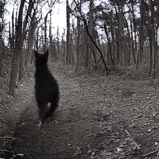 Prompt: absolutely horrifying creepy scary nightmare dreamlike trailcam footage by m night shamalan