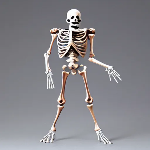 Image similar to manga skeleton, anime full color skeleton in metal armor, skeletal figure, junji ito styke berserk,