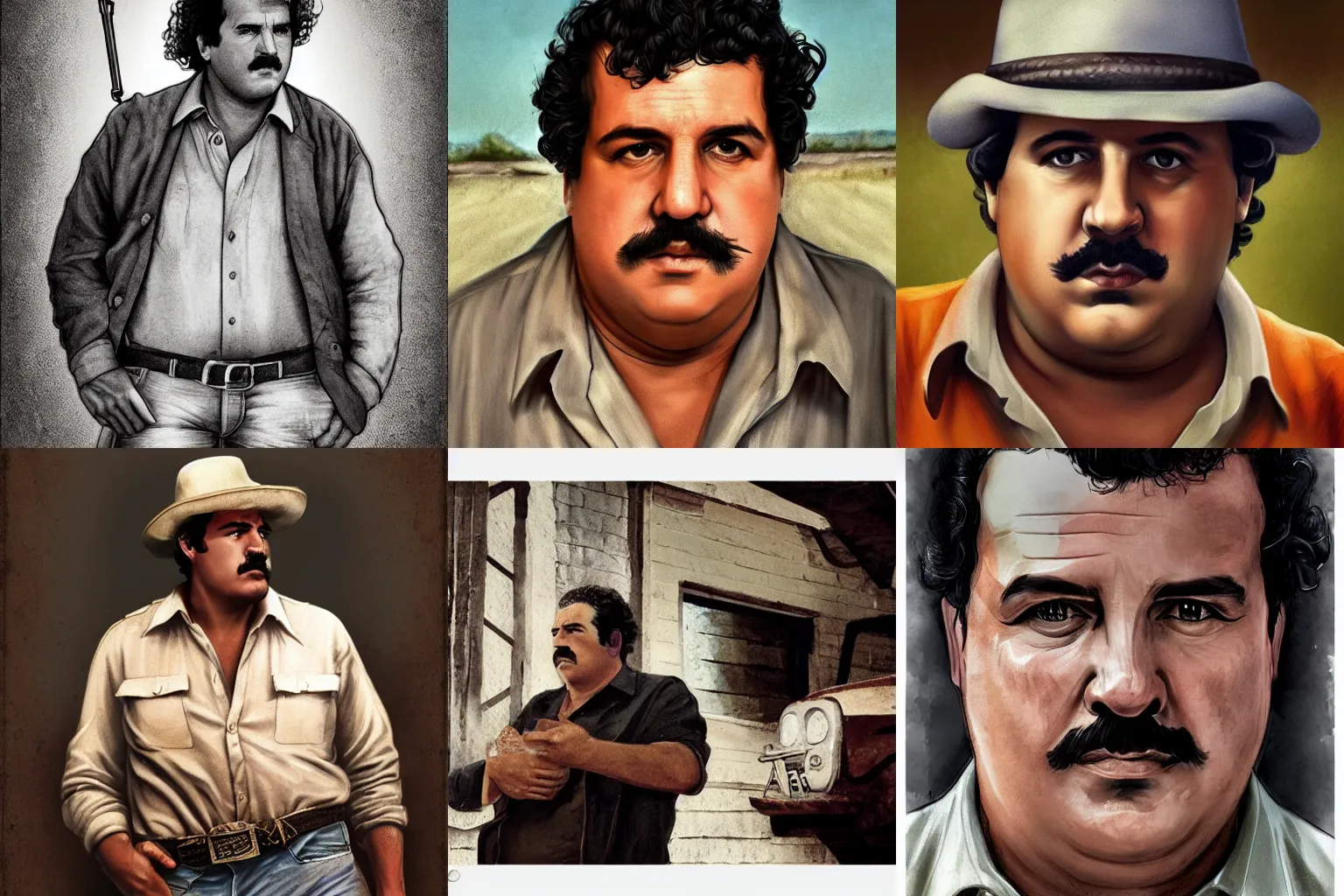 Prompt: pablo escobar as farmer in quarto stato by pelizza da volpedo, masterpiece 4 k digital, highly detailed, trending on artstation, award winning