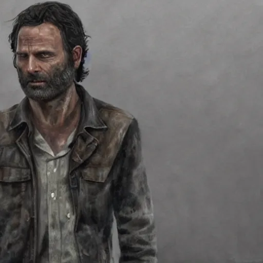 Image similar to rick grimes in silent hill, artstation hall of fame gallery, editors choice, #1 digital painting of all time, most beautiful image ever created, emotionally evocative, greatest art ever made, lifetime achievement magnum opus masterpiece, the most amazing breathtaking image with the deepest message ever painted, a thing of beauty beyond imagination or words