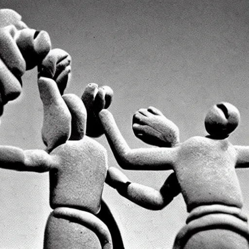 Image similar to An ancient tribal ritual conducted in Stonehenge in claymation