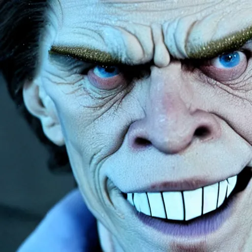 Image similar to william dafoe in a frozen costume