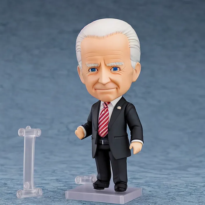 Image similar to an anime nendoroid figurine of Joe Biden, fantasy, figurine , product photo