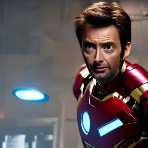 Image similar to david tennant as iron man