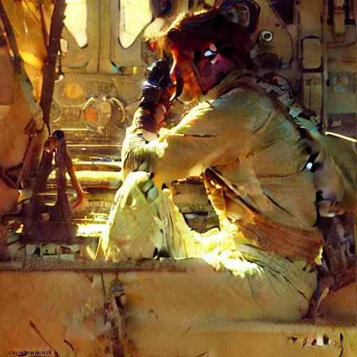 Image similar to astronaut, painting by gaston bussiere, craig mullins, greg rutkowski, alphonse mucha