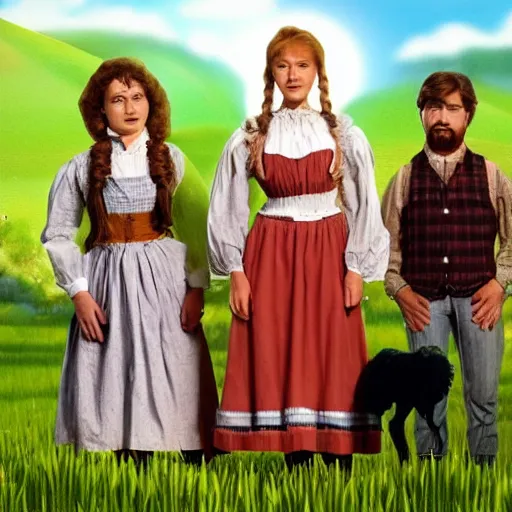Image similar to little house on the prairie tv show themed rock band