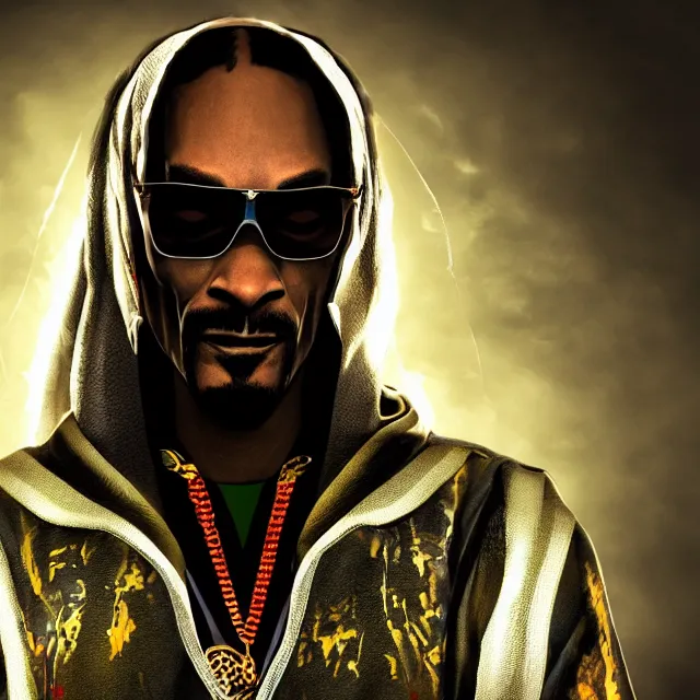 Prompt: snoop dogg in mortal kombat, 3d videogame render, 4k, artstation