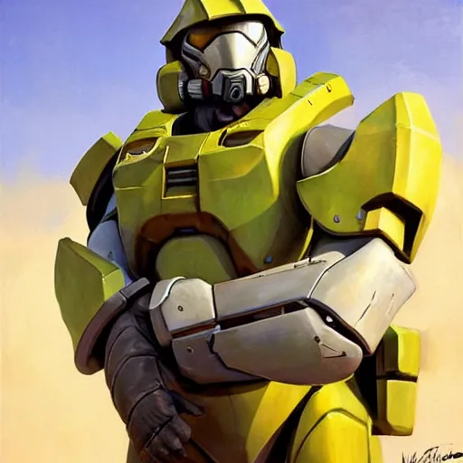 Image similar to greg manchess portrait painting of master chief the transformer as overwatch character, medium shot, asymmetrical, profile picture, organic painting, sunny day, matte painting, bold shapes, hard edges, street art, trending on artstation, by huang guangjian, gil elvgren, ruan jia, greg rutkowski, gaston bussiere