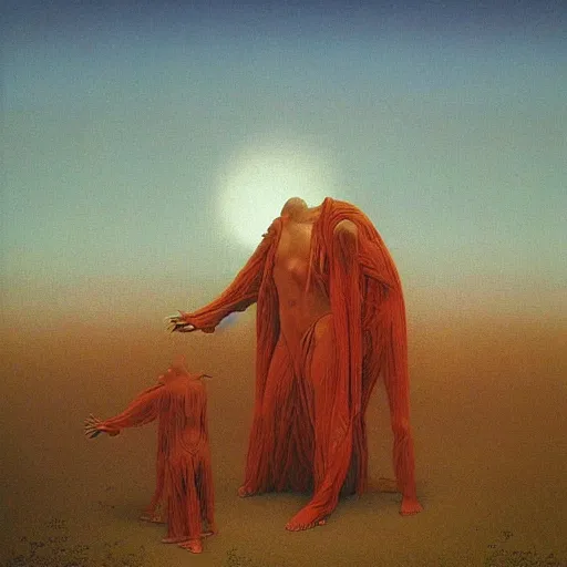 Image similar to impeccable vibes with the absolute boys whom i love by zdzisław beksinski