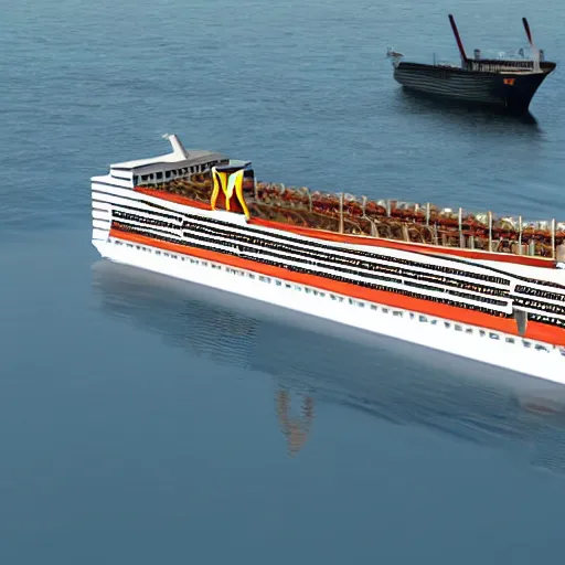 Prompt: mcdonalds cruise ship