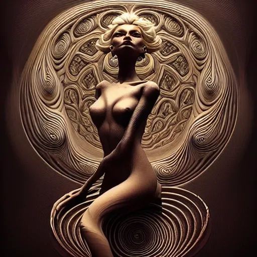 Image similar to elsa, phase looping transcendental realities, altered states, intricate, elegant, wavy, zig zag, jagged!, varnished, highly detailed, smooth, sharp focus, award - winning, masterpiece, in the style of cedric peyravernay, peter mohrbacher, pinterest, m. c. esther, chocolate statue, super camera