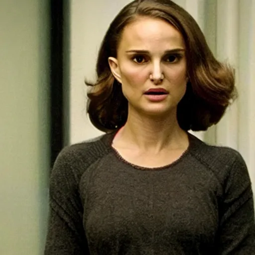 Prompt: Natalie Portman as a black woman, dramatic cinematic portrait, rain