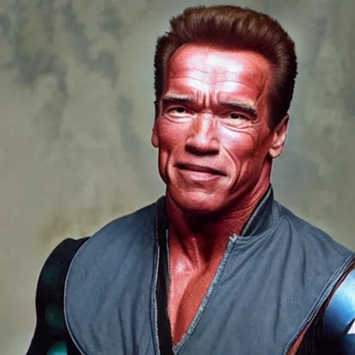 Prompt: Arnold Schwarzenegger as a jedi