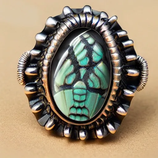 Prompt: trilobite design jewelry